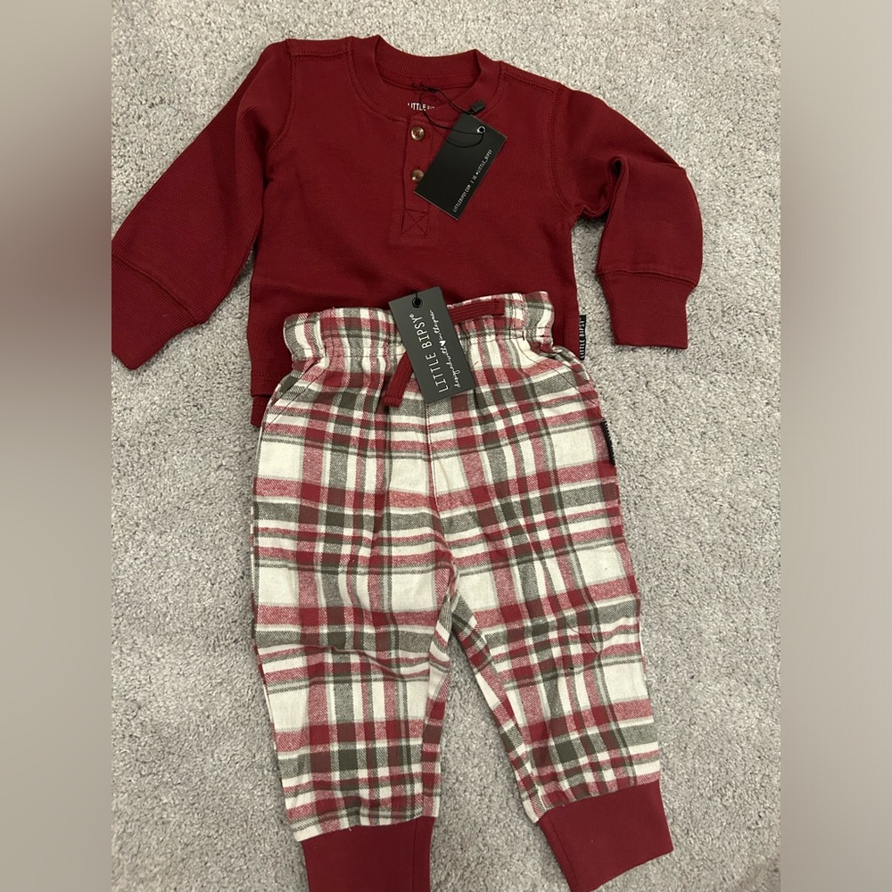New with tags little bipsy joggers and shirt set